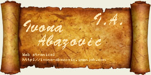 Ivona Abazović vizit kartica